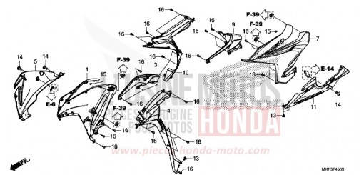 CARENA CENTRALE CBR500RAN di 2022